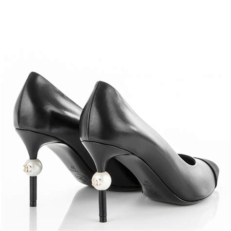 used chanel white pumps|Chanel pumps with pearl heel.